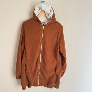 Forgotten Grace Women’s Soft Lightweight 2-Pocket Zip Front Long Sleeve Camel L